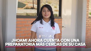 Jhoami ahora cuenta con una preparatoria más cercas de su casa.