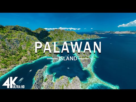 FLYING OVER PALAWAN (4K UHD) - Relaxing Music Along With Beautiful Nature Videos - 4K Video HD