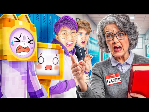 LANKYBOX Survives WORLD'S STRICTEST SCHOOL in Minecraft!?