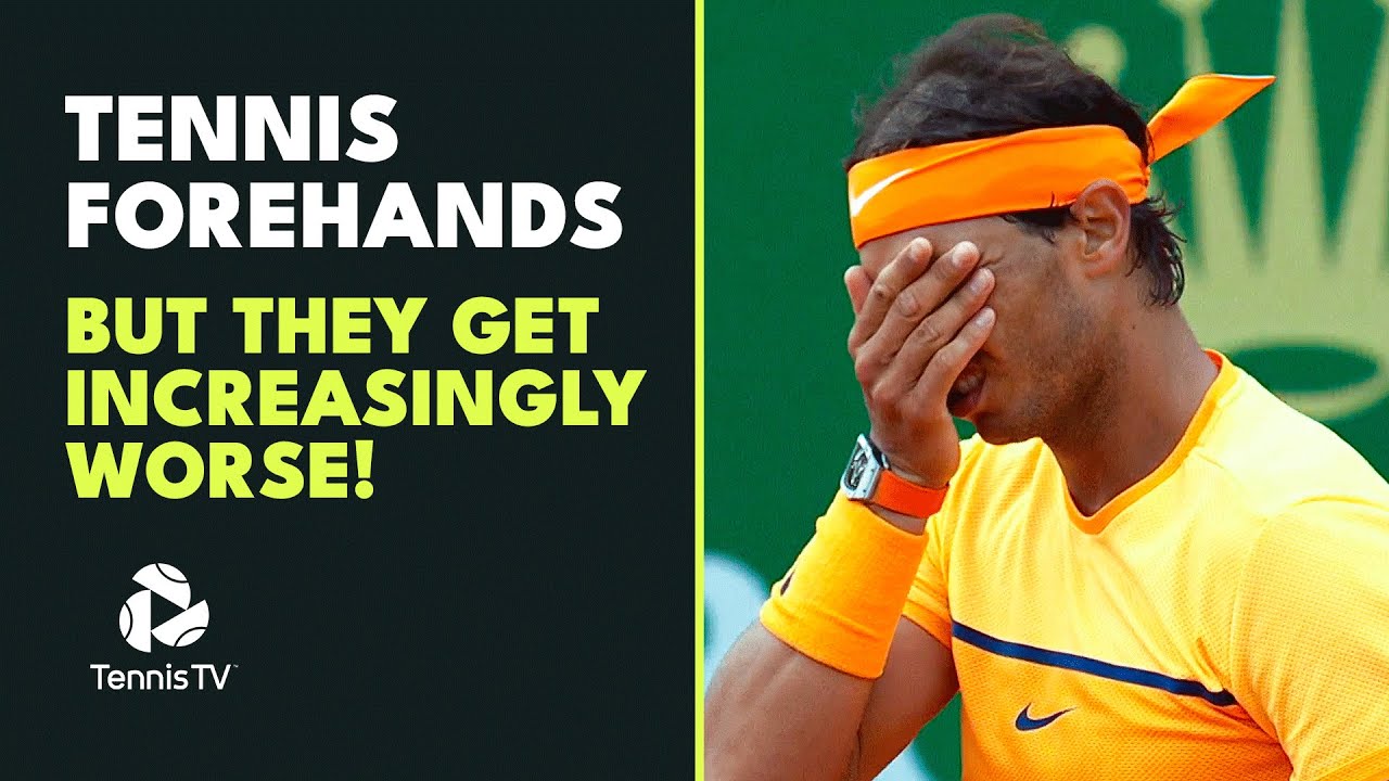 Tennis Forehands But They Get Increasingly WORSE!