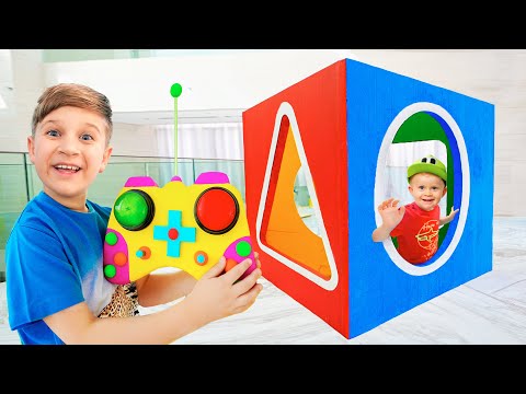 Oliver and Roma GIANT Sorter Cube Challenge - Shapes and Colors