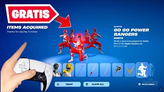 ¡RAPIDO! COMO conseguir SKINS *POWER RANGERS* GRATIS en FORTNITE 😱✅ Pack Power Rangers Gratis