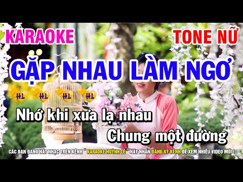 Karaoke Gặp Nhau Làm Ngơ – Tone Nữ | Nhạc Sống Huỳnh Lê