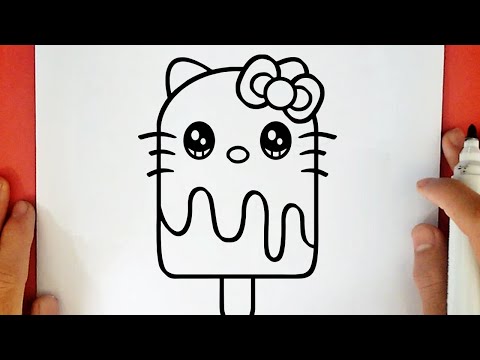 COMO DIBUJAR UN HELADO DE HELLO KITTY KAWAII
