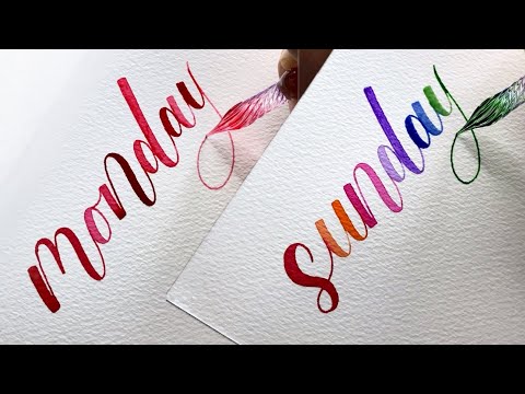 Days of the week Calligraphy!