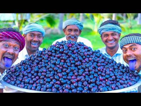 100kg JAVA FRUIT | SWEET FRUIT JAM Recipe Cooking in Village | NAVAL PAZHAM | Black Plum Jamun Fruit