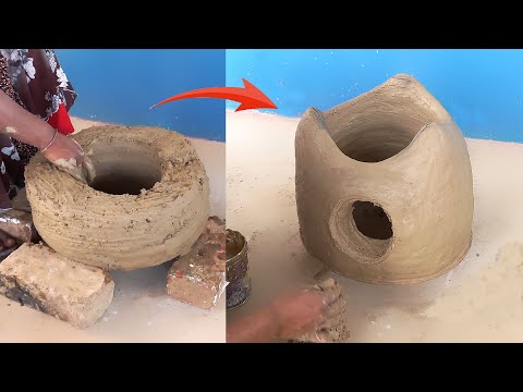 Very easy and beautiful chulha design |  village life | mitti ka chulha | mud stove