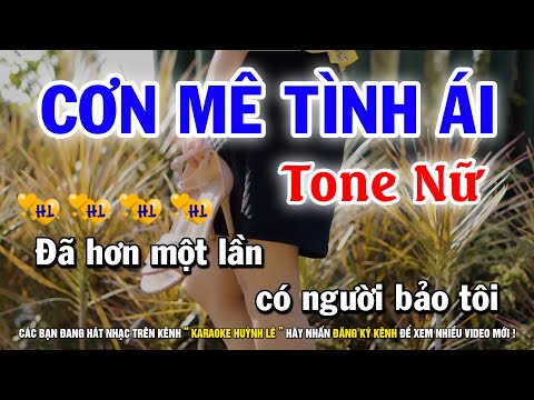 Karaoke Cơn Mê Tình Ái – Tone Nữ Dm | Nhạc Sống Dễ Hát