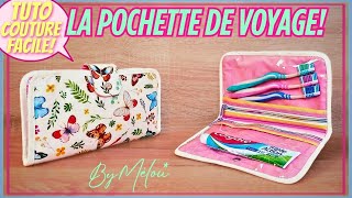 🌸 TUTO COUTURE FACILE #DIY 🌸 La Pochette de Voyage #ByMélou 🥰
