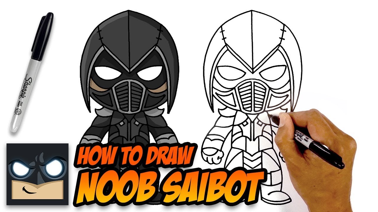 How to Draw Mortal Kombat - Noob Saibot - Step-by-Step Tutorial