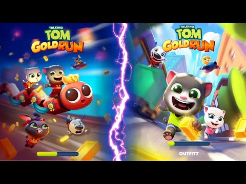 Talking Tom Gold Run New Year Update - Frosty Tom vs Carnival Angela - Android iOS Game