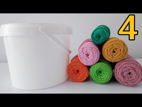 PLASTİK KOVA İLE YAPILABİLECEK 4  SEPET FİKRİ✔️MAKE 4 AMAZING BASKETS WITH PLASTIC BUCKET