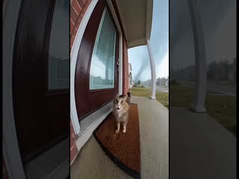 A Cat’s Desperate Cry in the Storm 🌪️ #animalemotions #cat #animals