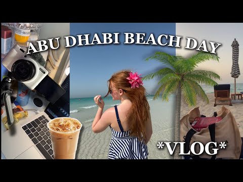 Productive Beach day vlog in Abu Dhabi!! *tanning, swim, ice coffees*