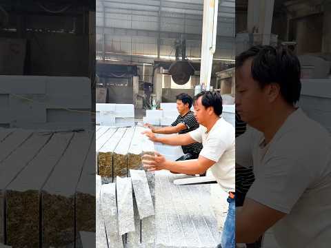 One Perfect Strike — Granite Slabs Split Cleanly!