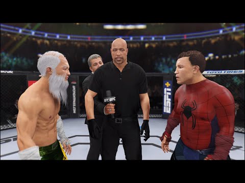 Old Bruce Lee vs. Fat Spider-Man - UFC 4