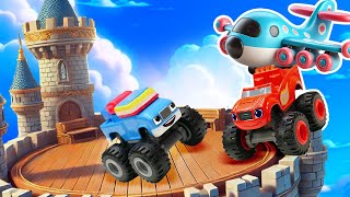 Socorro! 🚗 Blaze e as monster machines de brinquedo pararam em um castelo medieval sem querer!