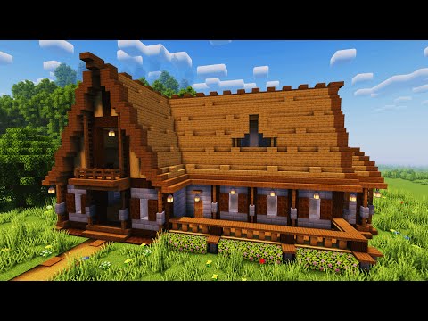 [Minecraft Build Tutorial] Wooden House with Terrace