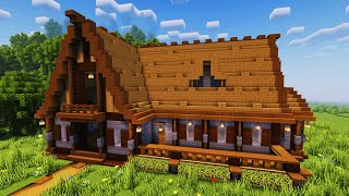 [Minecraft Build Tutorial] Wooden House with Terrace