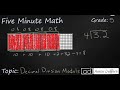 Decimal Division Techniques with Area Models