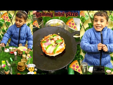 😋mini pizza 🍕 resepi 😋| miniature cooking|   mini food| tyni cooking| #miniaturerealcooking