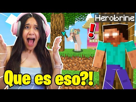 Me INFILTRÉ como *HEROBRINE* en el MUNDO SECRETO de mi NOVIA en MINECRAFT 😂 🤫*BROMA*