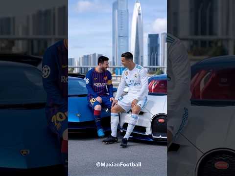 La batalla de coches más rápida de Ronaldo y Messi || ¡Imperdible! || #shorts #ronaldo