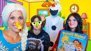 Elsa's Nose Is a Magic Game!! Olaf Pretend Play with Kate & Lilly | Funny Art Game for Kids!