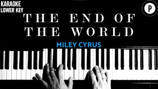 Miley Cyrus - The End of the Word LOWER KEY Slowed Acoustic Piano Instrumental Cover [MALE KEY]