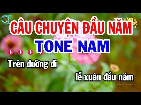 Karaoke Câu Chuyện Đầu Năm Tone Nam ( Am ) Nhạc Tết 2025 | Karaoke Tuấn Kiệt