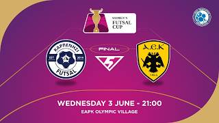 LIVESTREAMING | ΚΑΡΠΕΝΗΣΙ FUTSAL - ΑΕΚ | WOMEN’S FUTSAL CUP 2025-2026 (ΤΕΛΙΚΟΣ ΚΥΠΕΛΛΟΥ)
