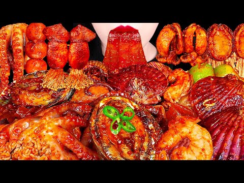 ASMR SPICY SEAFOOD *OCTOPUS, SQUID, CRAB, LOBSTER 매콤한 해물찜 모음집 COMPILATION EATING SOUNDS MUKBANG 먹방