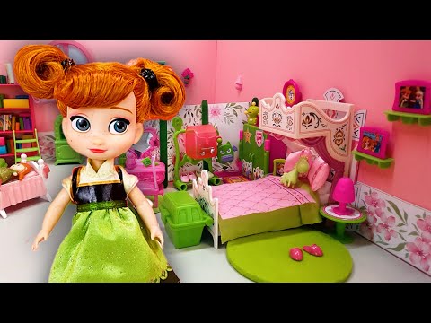 "🛠️✨ ¡Construyo una nueva habitación para mi muñeca Anna de Frozen! ❄️👑