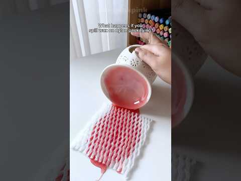 SPILL WAX 🍓🩷 ON NYLON PACKAGING 🤯 WHAT WILL HAPPEN?