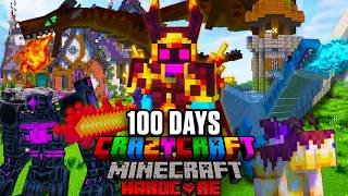 I Survived 100 Days in CRAZYCRAFT in Minecraft Hardcore!!