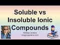 Solubility Rules and Compounds