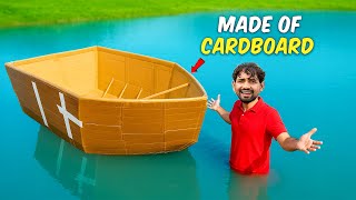 We Built a Big Cardboard Boat..क्या कागज की नाव तैर पायेगी