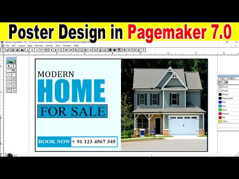 Modern Poster Design in Pagemaker 7 I Adobe Pagemaker 7.0 Tutorial I Creative Poster