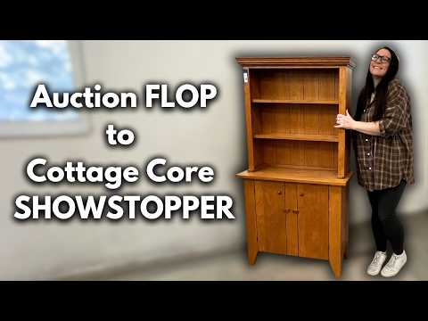 From Auction Flop to Cottage Core Showstopper | Step by Step DIY Farmhouse Furniture Makeover!