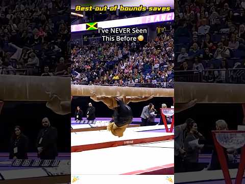 Best out of bounds saves😱#sportstiktok #gymnastics #spotter #activated #reflexes #reaction #save
