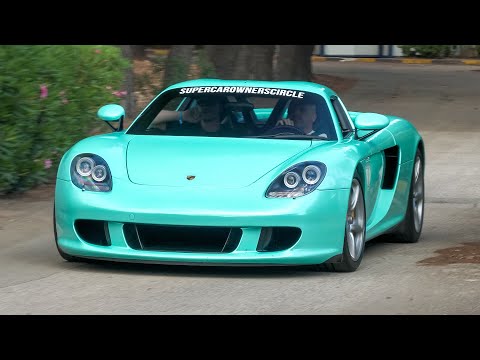 Porsche Carrera GT with Straight Pipes - CRAZY Powerslides, Donuts & Accelerations !