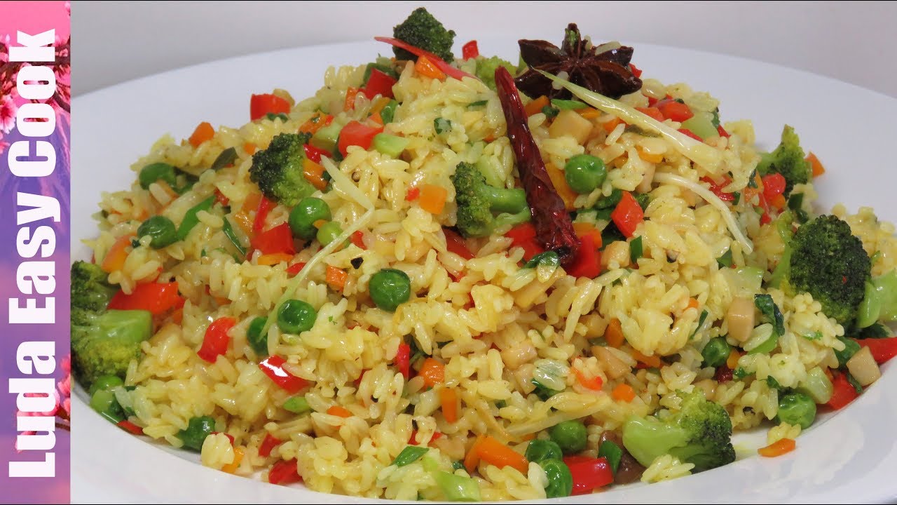 ВКУСНЫЙ ГАРНИР ИЗ РИСА и овощей на сковороде БЫСТРО И ПРОСТО VEGAN FRIED RICE recipe