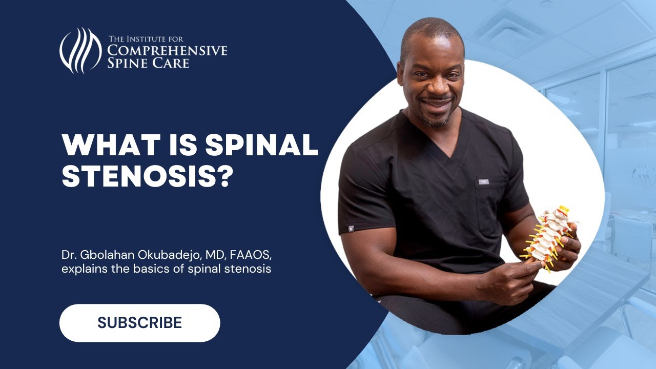 Doctor explaining spinal stenosis basics.