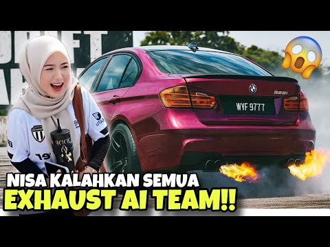 NISA KALAHKAN SEMUA EXHAUST AI TEAM !! AIMAN & AUFAR BEREBUT NISA !!