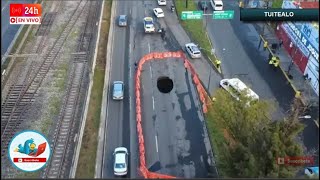 Así es el Mega Socavón de más de 8 metros que se abrió en Ignacio Zaragoza CDMX