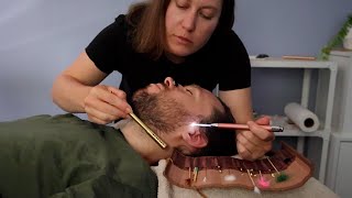 ASMR Ear Cleaning | Gave Him Brand New Ears with Plucking, Feathers, Moxibustion