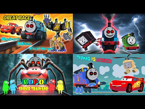 Monster Cars VS Robot Cars and Trains | Epic Battle