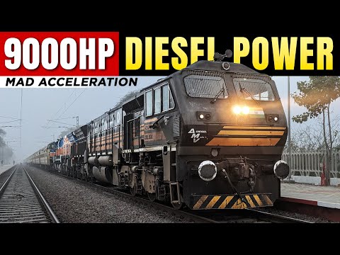 Double Diesel Trains Acceleration | Diesel Power | Indian Railways