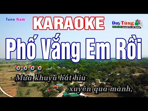 Phố Vắng Em Rồi Karaoke Tone Nam – Nhạc Sống Duy Tùng