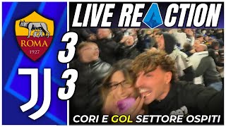 💦 ESPLODE IL SETTORE AL 93’!!! ROMA - JUVENTUS 3-3 | SETTORE OSPITI STADIO OLIMPICO REACTION 